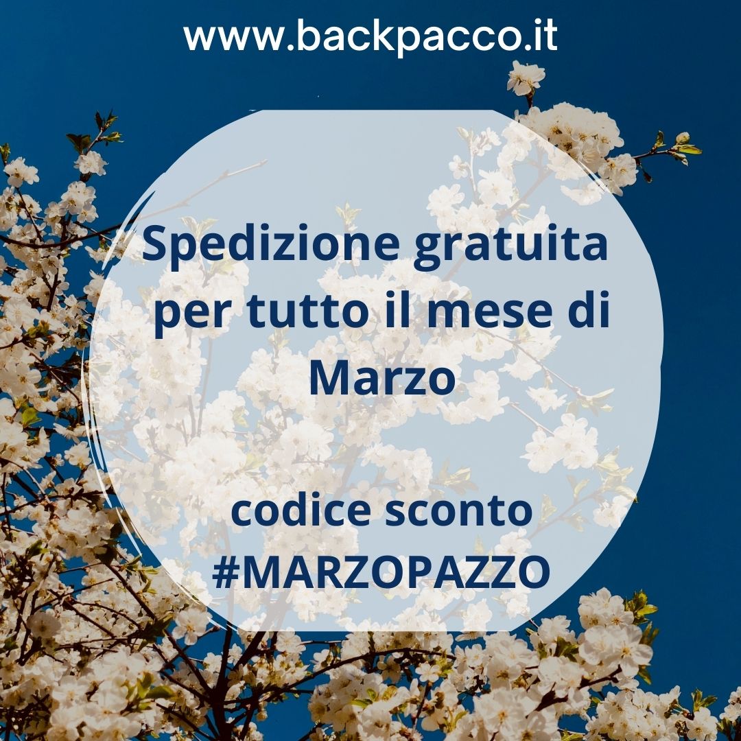 Copertina per le spedizioni gratuite di backpacco per il mese di marzo