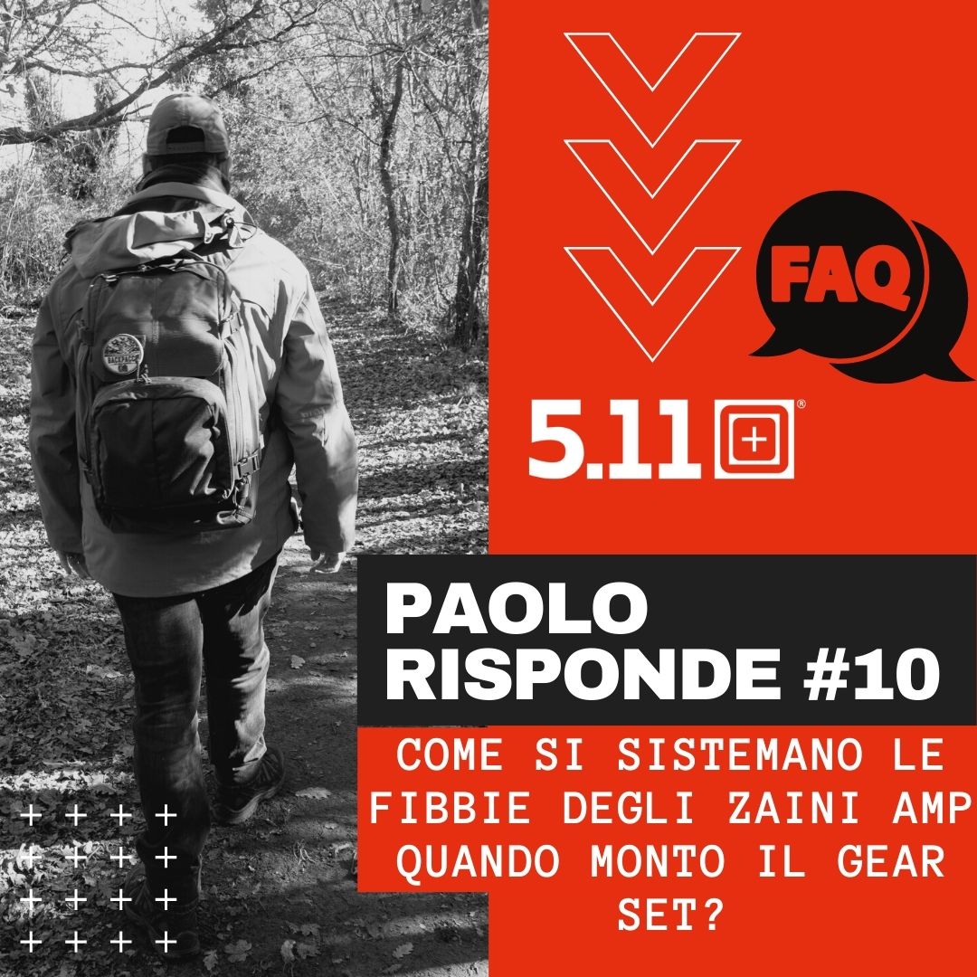 Copertina del video dove Paolo di Backpacco spiega come rimuovere le fibbie in duraflex degli zaini AMP di 5.11