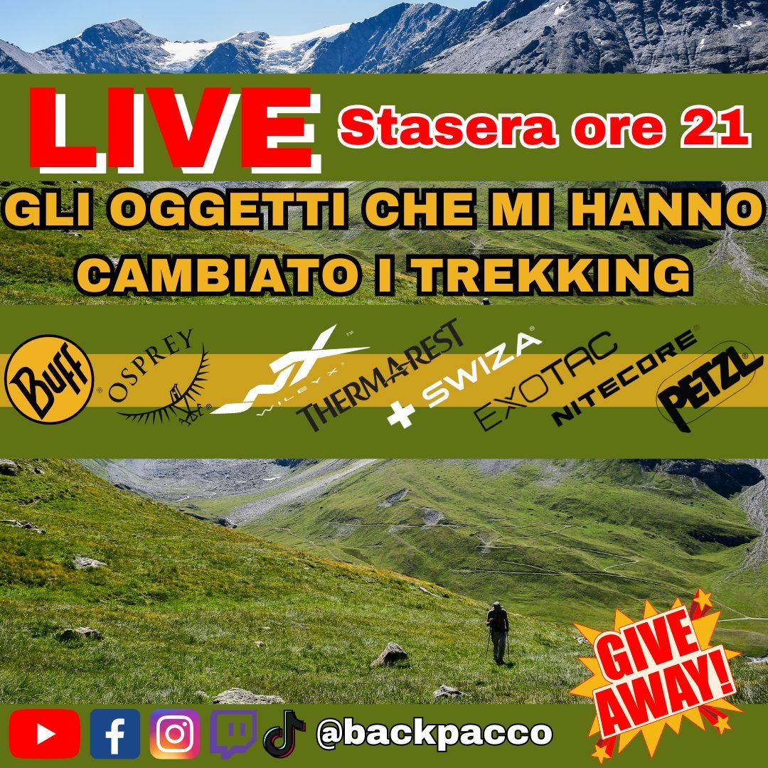LIVE PACCO: GLI OGGETTI CHE MI HANNO CAMBIATO I TREKKING - BackPacco