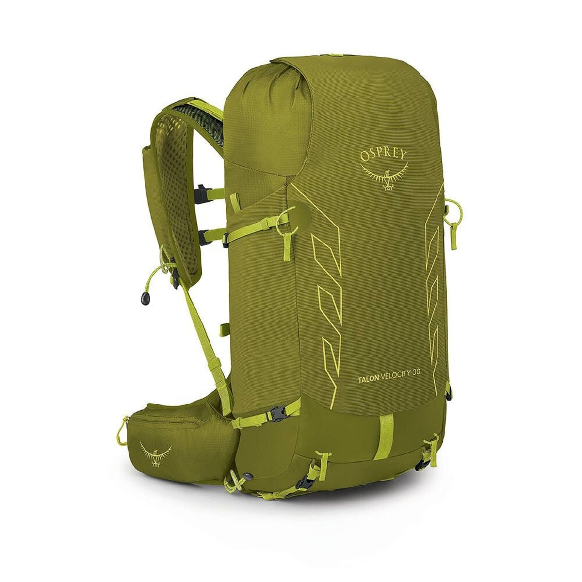 Zaino da trekking leggero e fastpacking Osprey Talon Velocity 30 da 30 litri, design minimalista e ventilato, ideale per attività veloci in montagna e sentieri