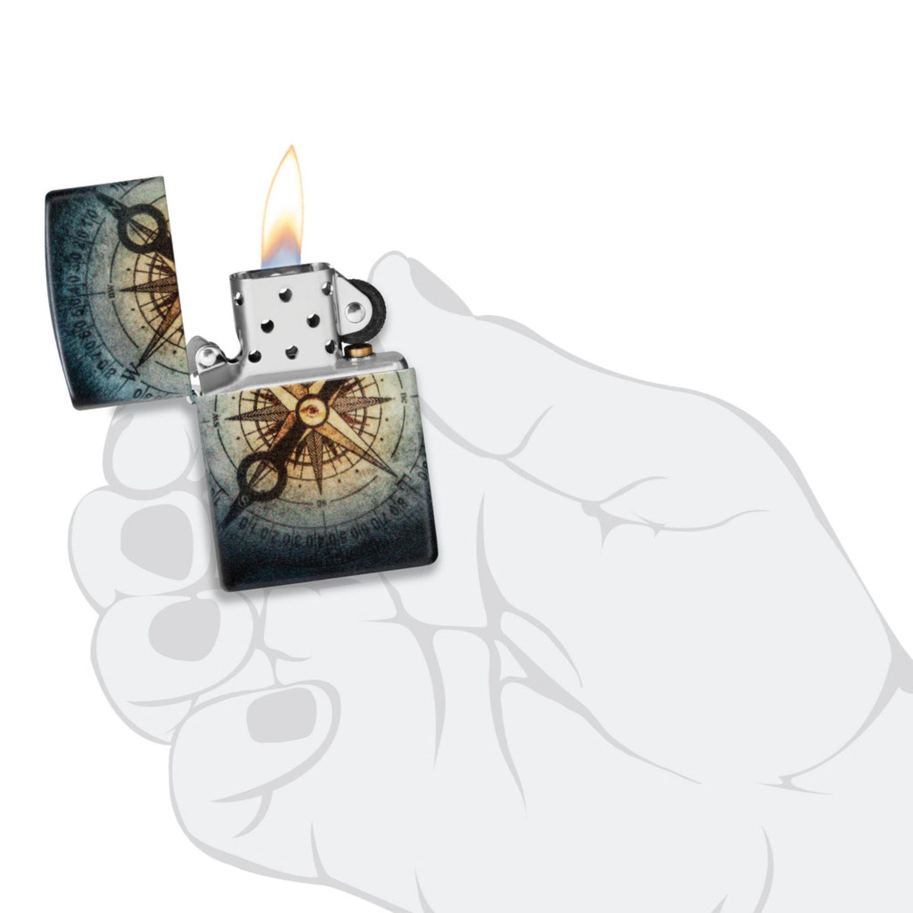 ZIPPO | COMPASS GHOST - Accendino