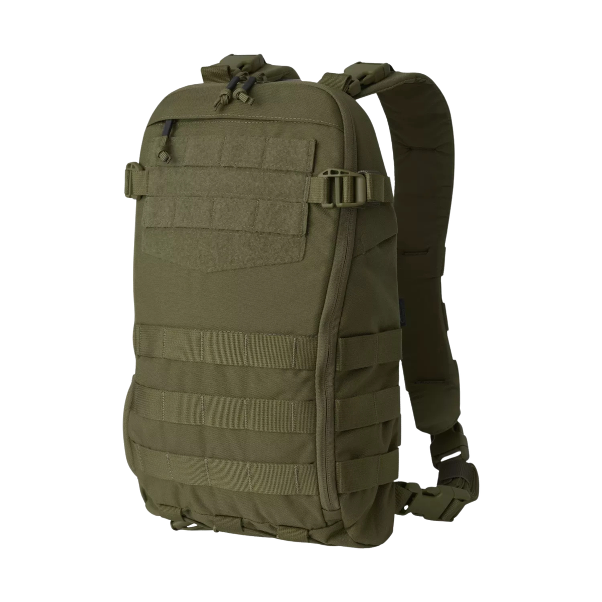 Zaino tattico compatto Helikon-Tex Guardian Smallpack da 7.5 litri, compatibile con i chest rig Guardian, dotato di sistema PALS/MOLLE, scomparto per idratazione e pannello in velcro per patch ID