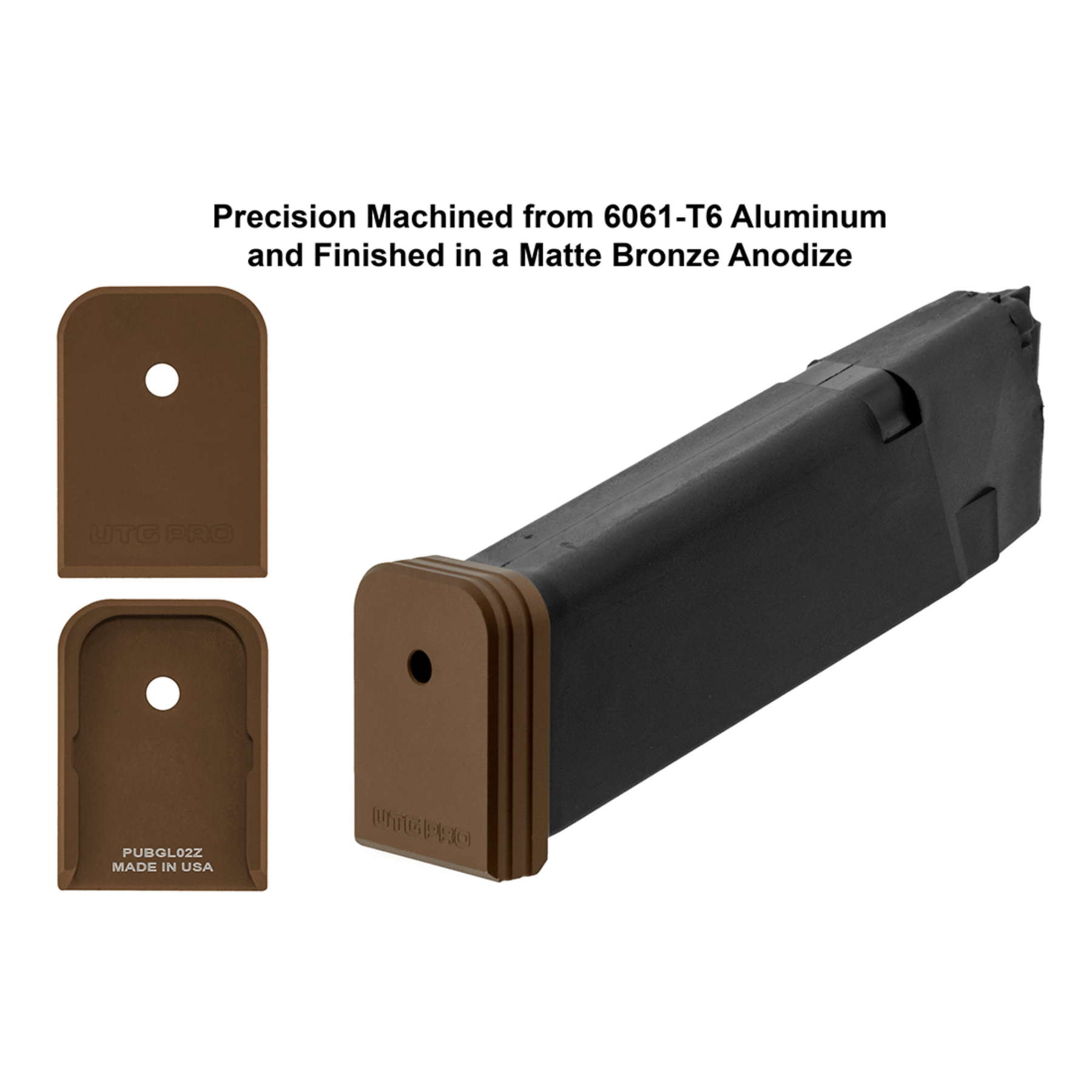 UTG | +0 BASE PAD FOR GLOCK .45 ACP/10MM OEM MAGAZINE - Pad per caricatore