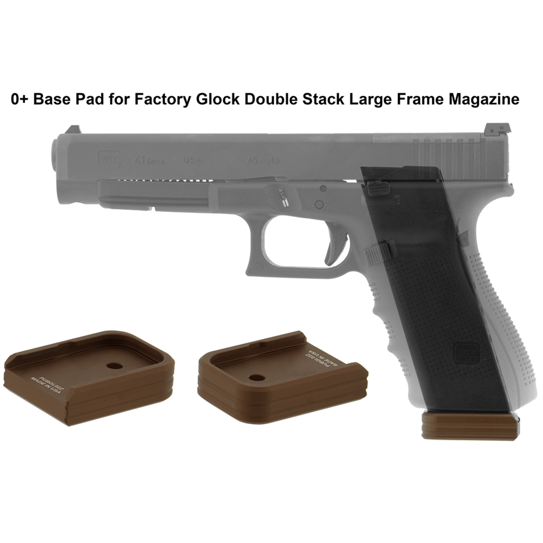 UTG | +0 BASE PAD FOR GLOCK .45 ACP/10MM OEM MAGAZINE - Pad per caricatore