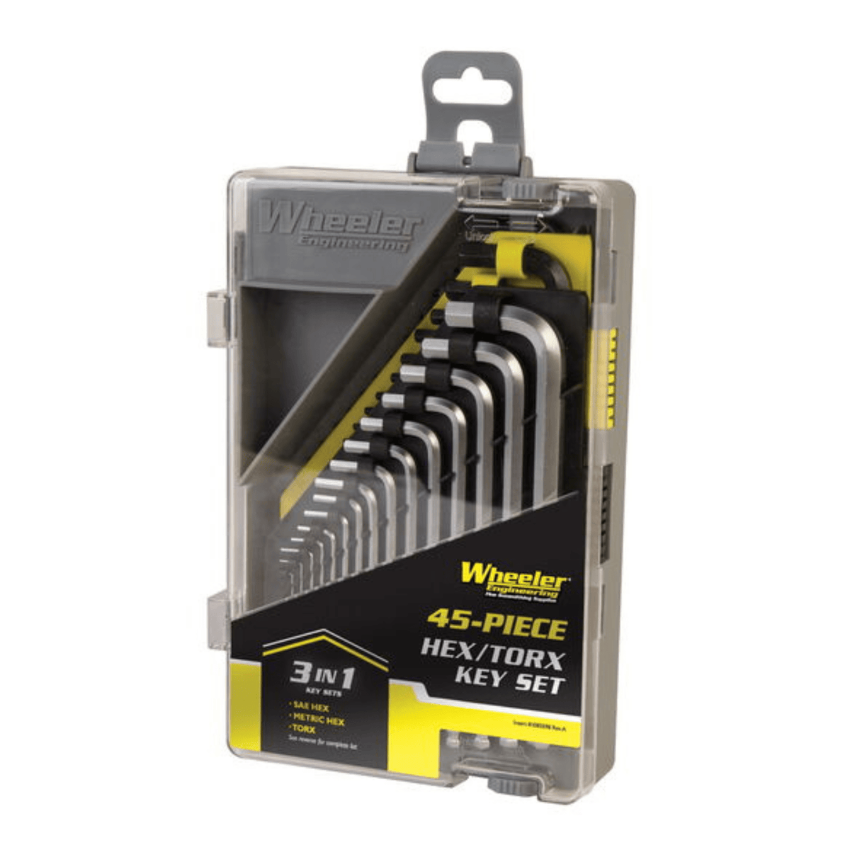 WHEELER | 45 PIECE SAE / METRIC HEX & TORX KEY SET - Set di chiavi, 45 pezzi - BackPacco - BP-WHEELERR-1081959