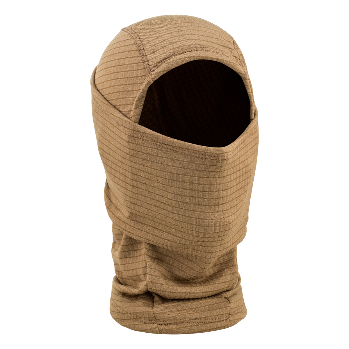 Balaclava o collare termico multifunzione Defcon 5, realizzata in tessuto traspirantee antivento con trama ripstop/waffle, per protezione dal freddo in attività tattiche, militari e outdoor