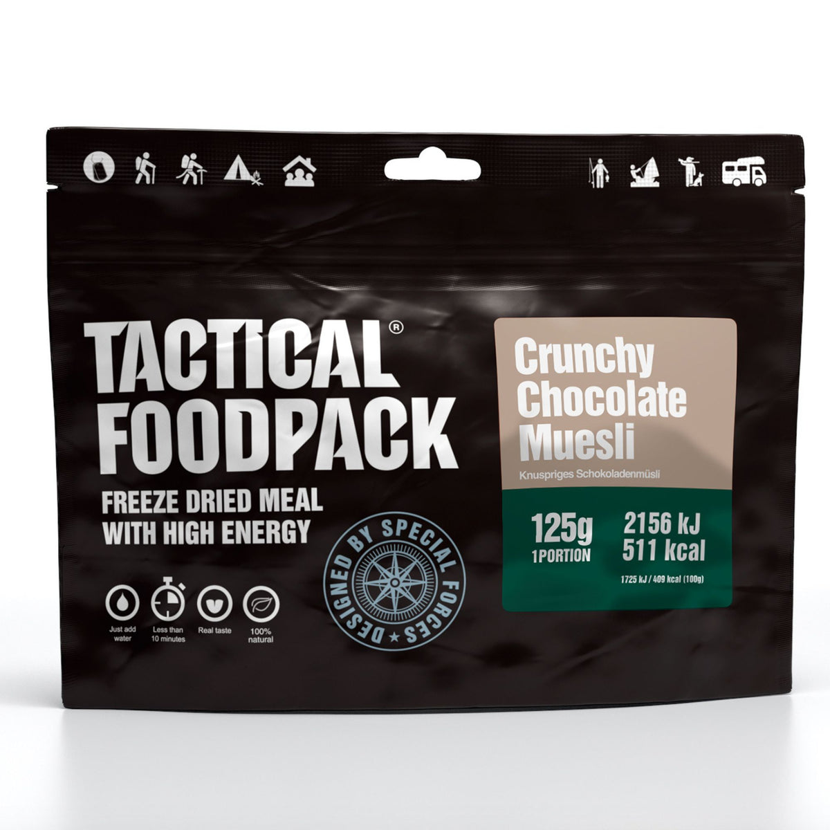 Tactical Foodpack | Crunchy Chocolate Muesli 125g - Musli croccante al cioccolato