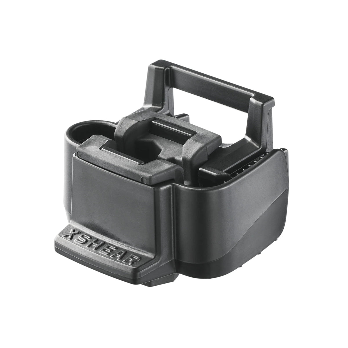 XShear MicClip supporto per microfono radio con struttura rigida, meccanismo di ritenzione e clip posteriore per il fissaggio sicuro su antenna radio. Accessorio per comunicazioni in ambito primo soccorso, sicurezza e outdoor.
