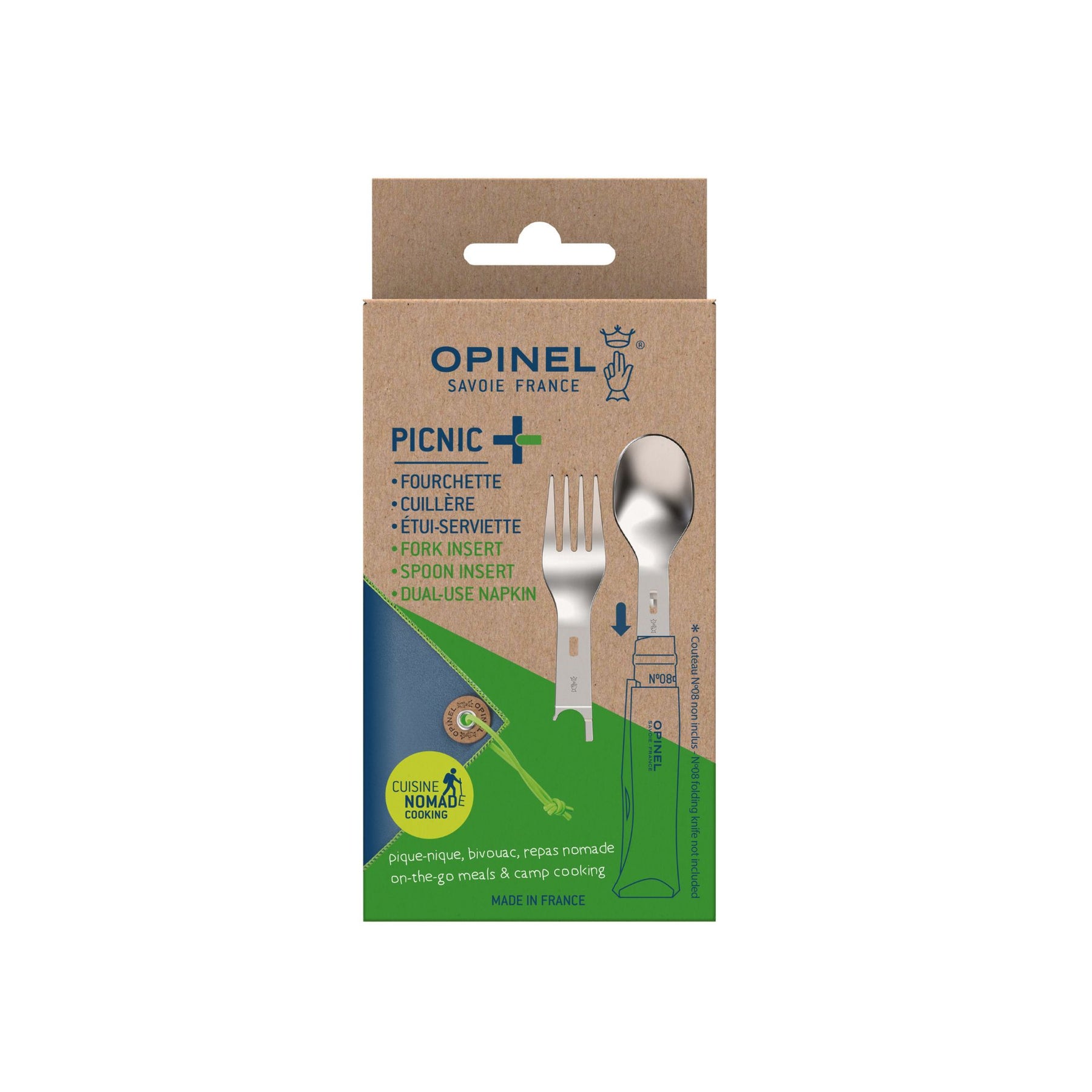 OPINEL | PICNIC+ TOOL - Set di posate per escursionismo (Senza coltello)