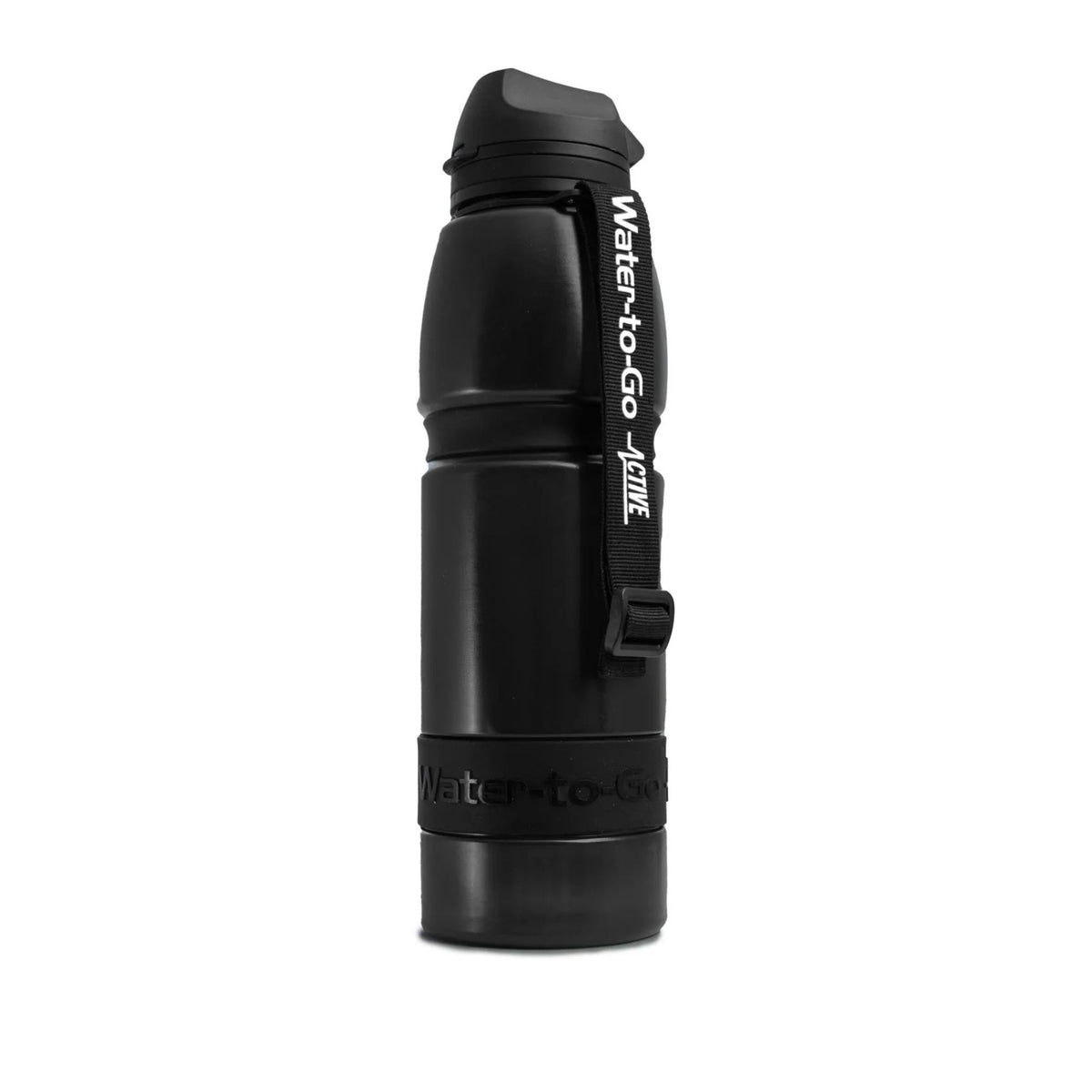 Water-to-Go Eco Active Bottle 1 L borraccia filtrante con sistema di purificazione integrato e tappo con filtro rimovibile inclusa di cinturino da polso Active per sport e outdoor.