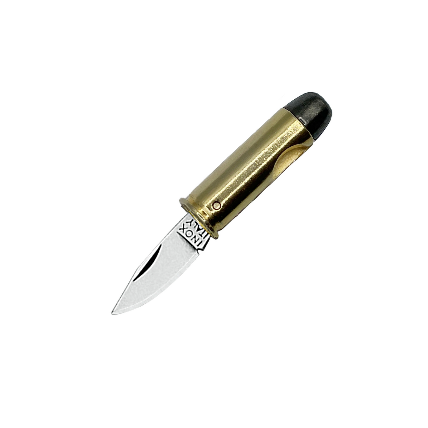 Mini coltellino FOX a forma di pallottola .44 Magnum, lama inox made in Italy, design compatto e collezionabile per appassionati di EDC e gear tattico, su backpacco.it