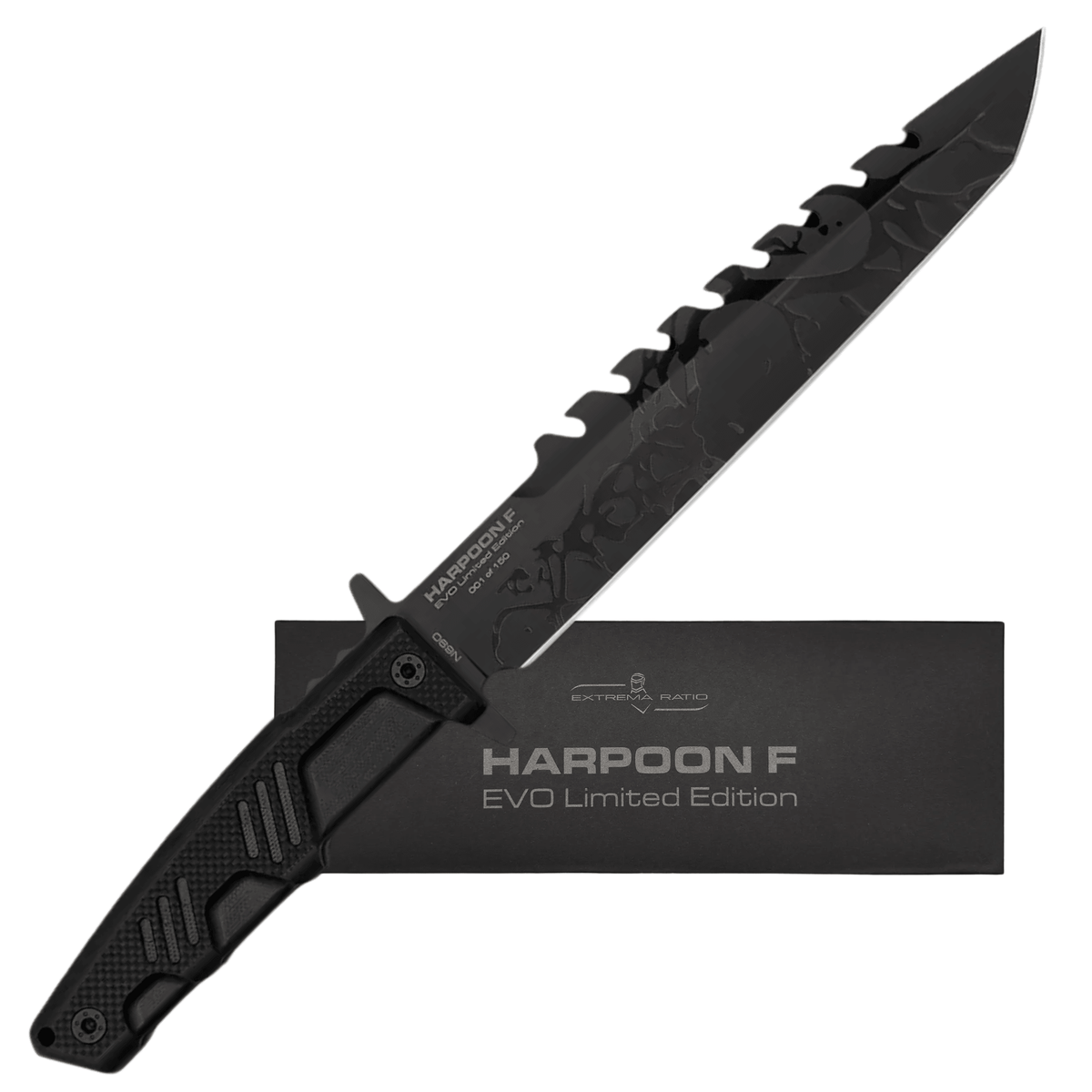 EXTREMA RATIO | HARPOON F EVO LIMITED EDITION - Coltello a lama fissa in edizione limitata - BackPacco - BP-ER-04.1000.0014/BLK/G10