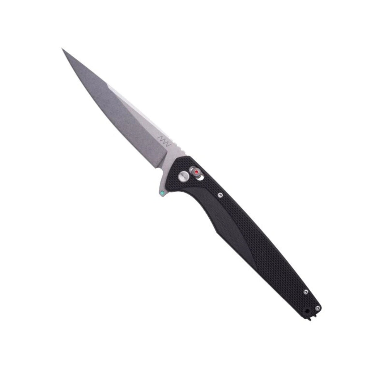 Coltello chiudibile EDC ACTA NON VERBA A300 con lama liscia stile drop point dal profilo dritto e sottile. Impugnatura ergonomica zigrinata ad alto grip dotata di meccanismo di blocco e pulsante di sicurezza laterale. Ideale per porto quotidiano ed escursionismo.