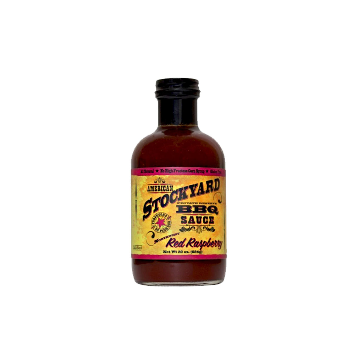 American Stockyard BBQ Sauce Red Raspberry - Rosso acceso