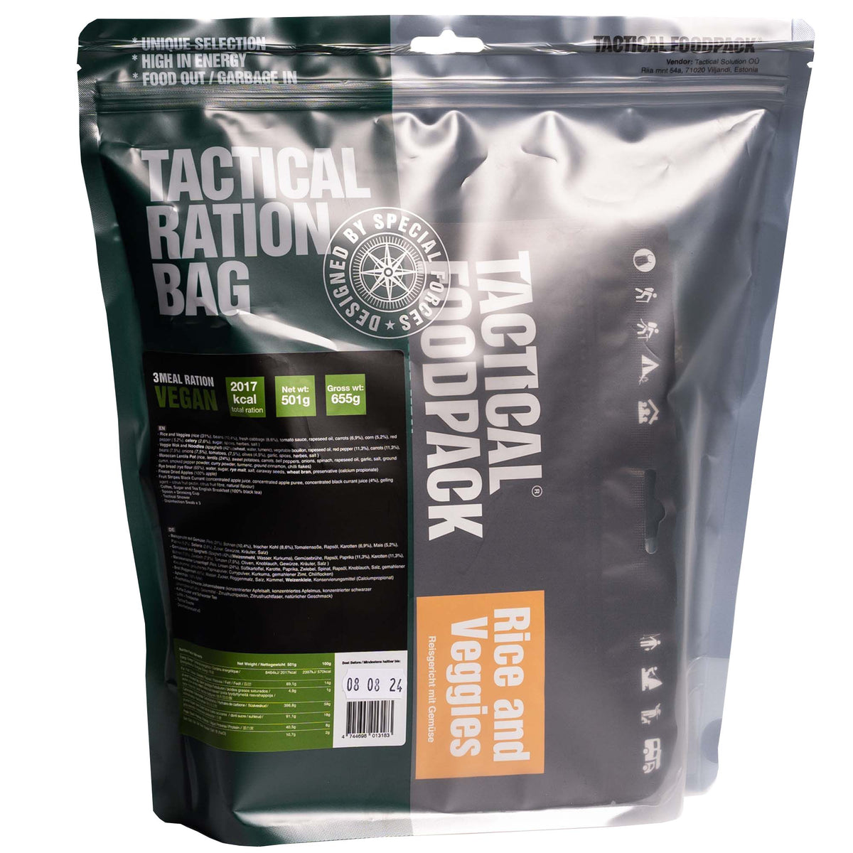 Tactical Foodpack | 3 Meal Ration VEGAN 594g