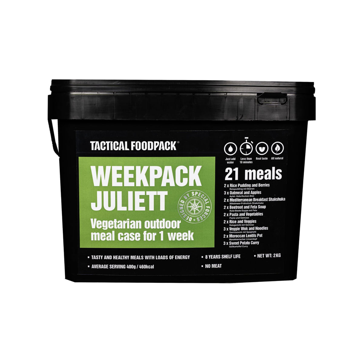 Tactical Foodpack | Weekpack Juliett 2010g - Menù vegetariano