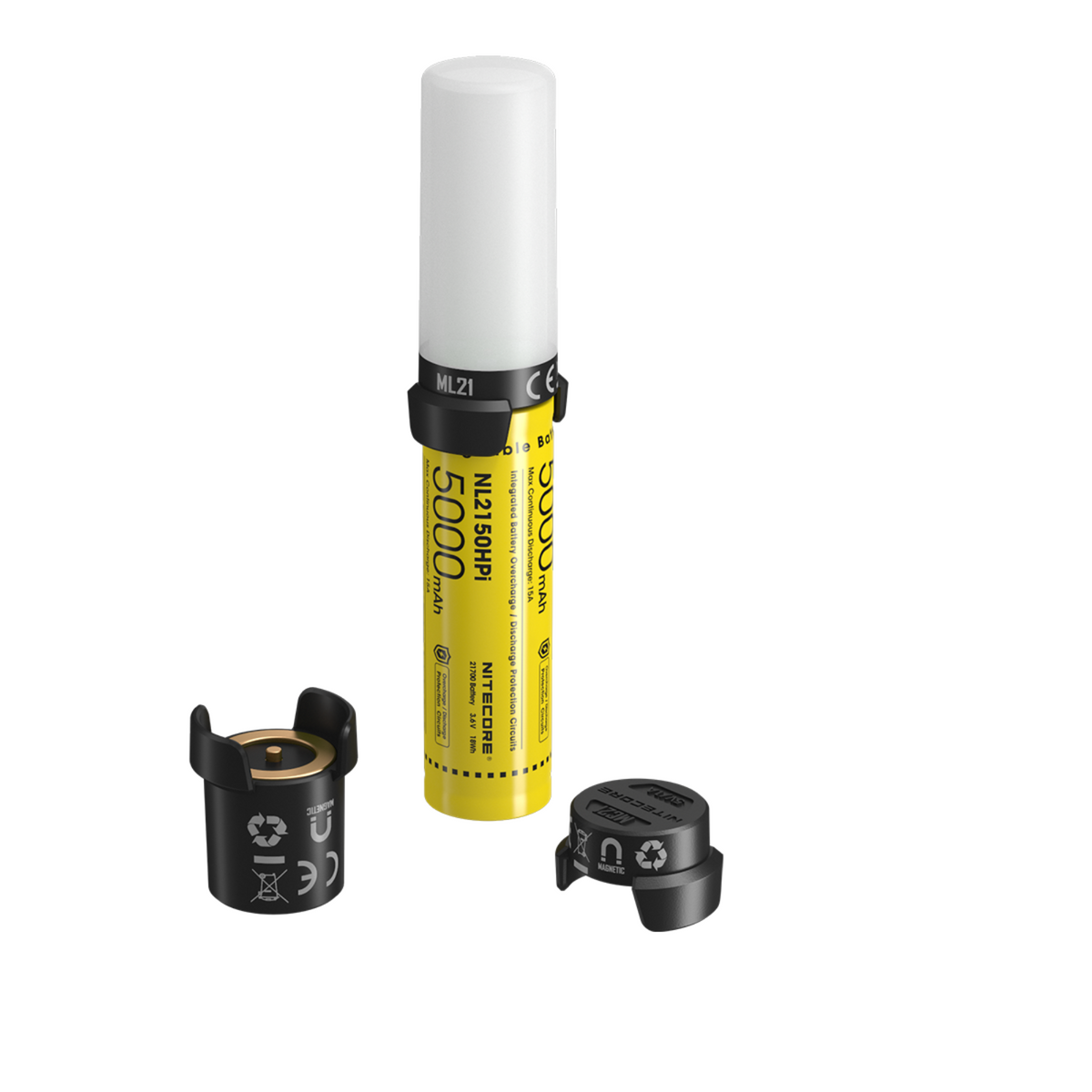 NITECORE | 21700 INTELLIGENT BATTERY SYSTEM - Batteria Li-ion 21700 da 5000 mAh più addon