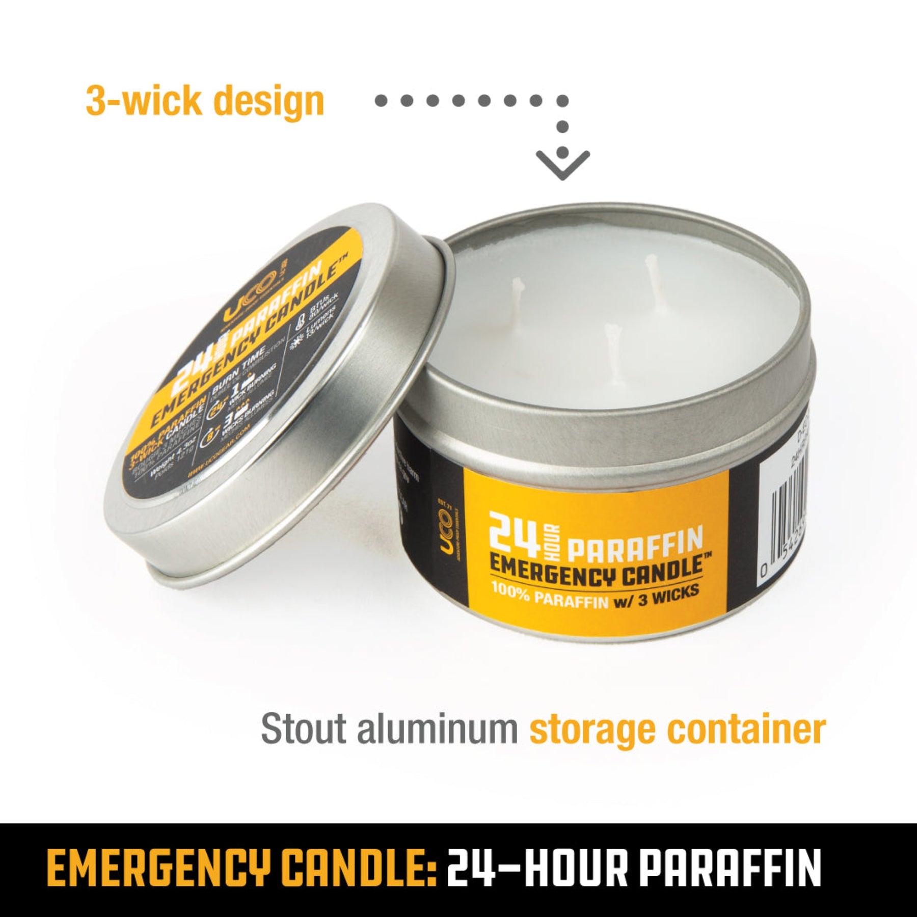 UCO | EMERGENCY CANDLE - Candele d'emergenza a lunga durata