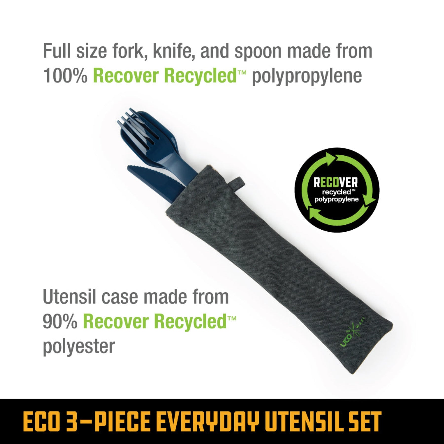 UCO | ECO 3-PIECE EVERYDAY UTENSIL SET - Posate da campeggio