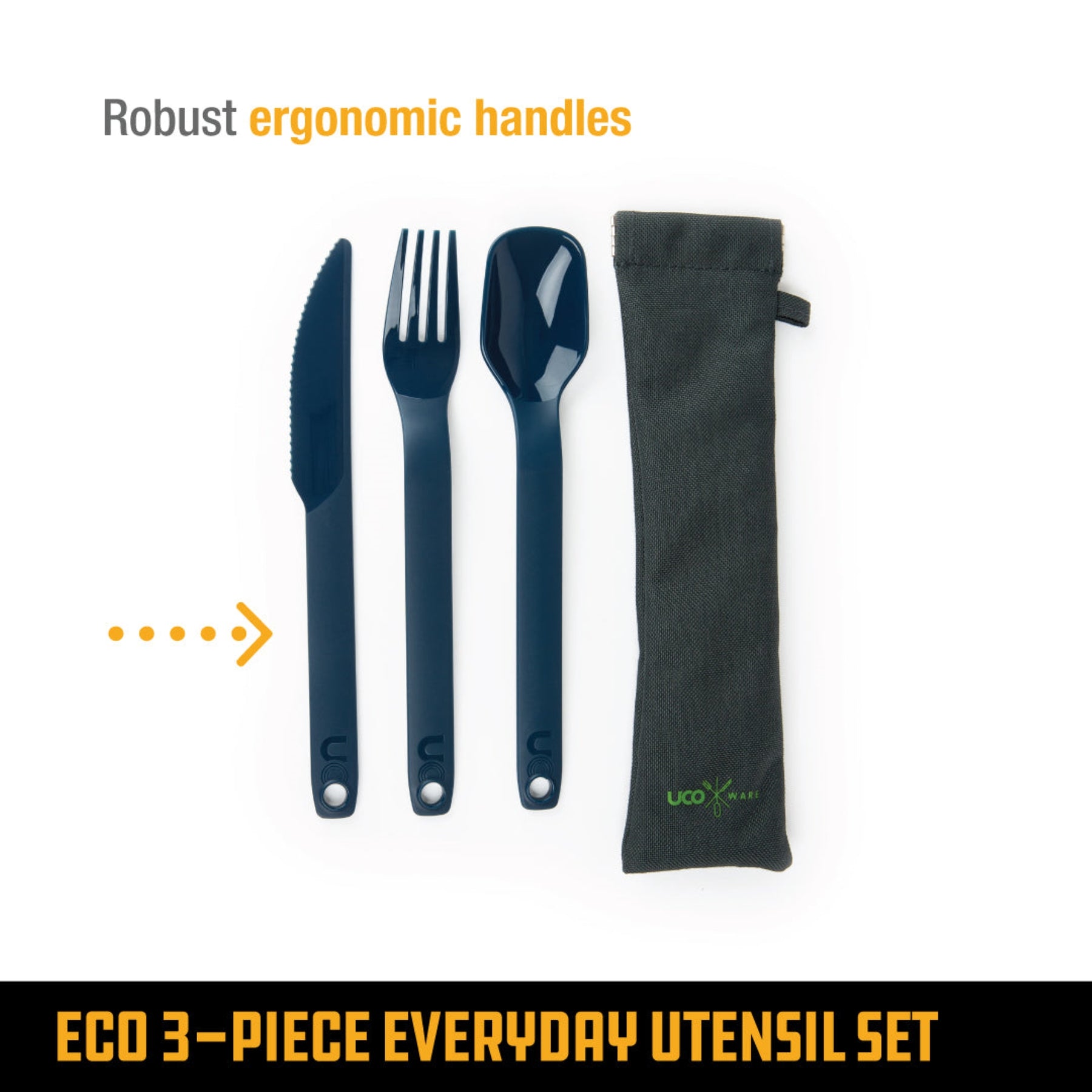 UCO | ECO 3-PIECE EVERYDAY UTENSIL SET - Posate da campeggio