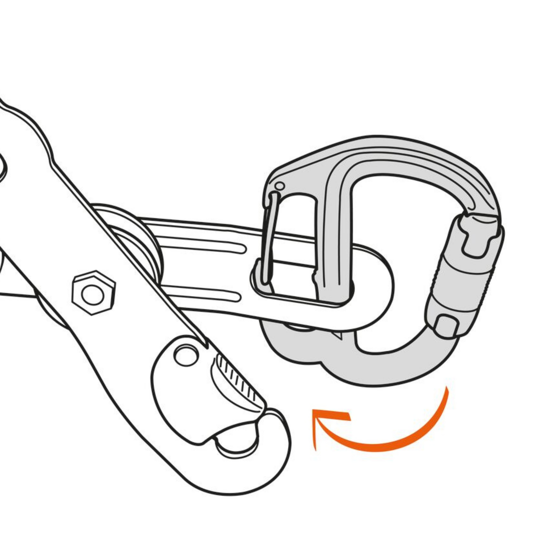 PETZL | FREINO Z - Moschettone per discensori STOP e SIMPLE con rimando di frenaggio