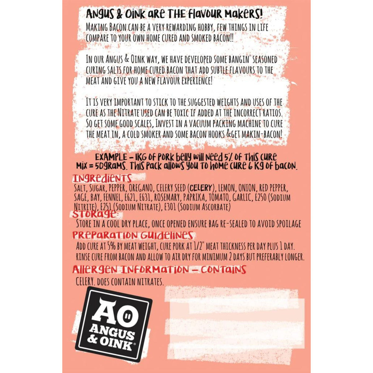 Angus & Oink | Bacon Old Style Italian - The cure for your bacon!!!