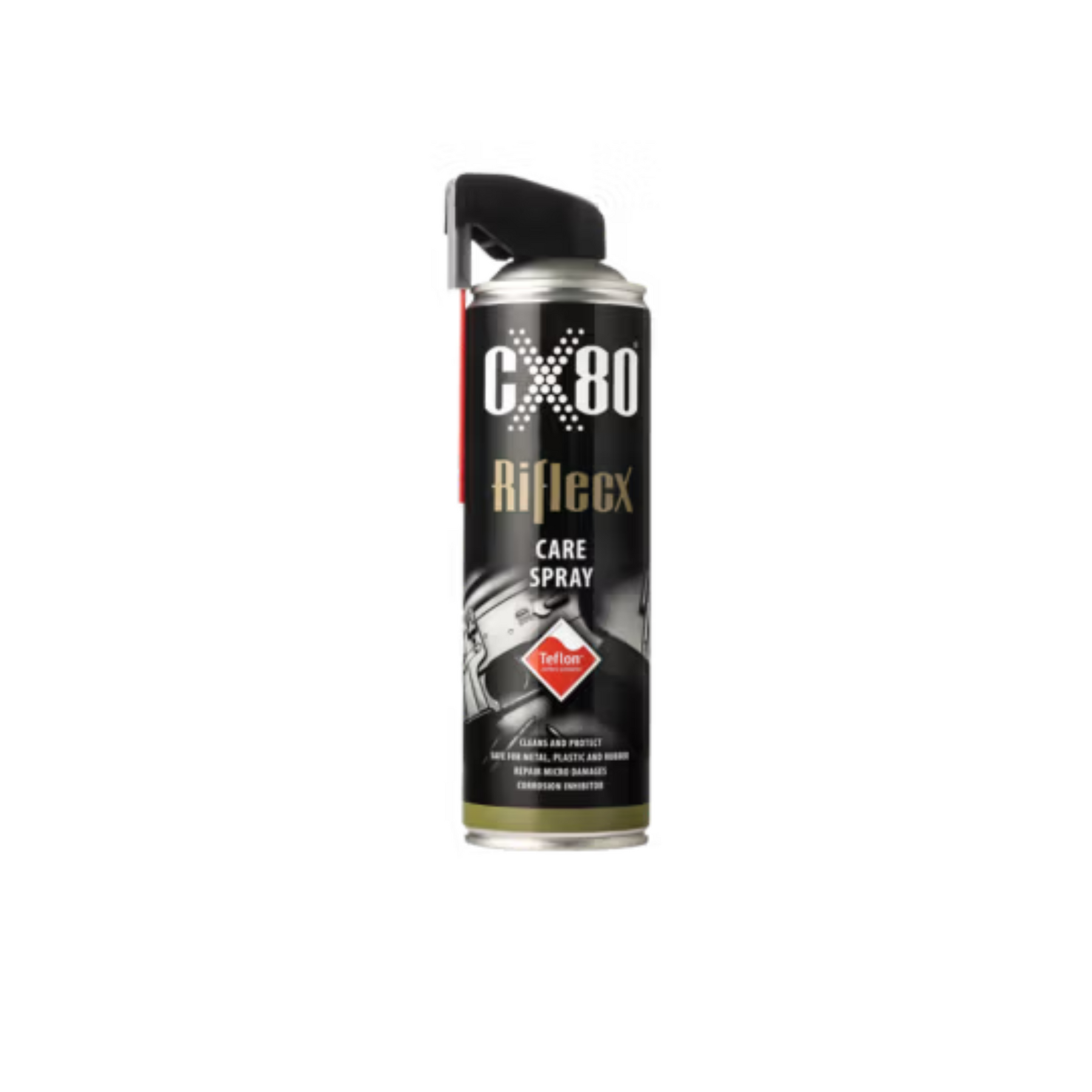 RiflecX Care Spray, lubrificante protettivo con Teflon in bomboletta per la cura e la manutenzione delle armi, pulisce e protegge da corrosione, su backpacco.it