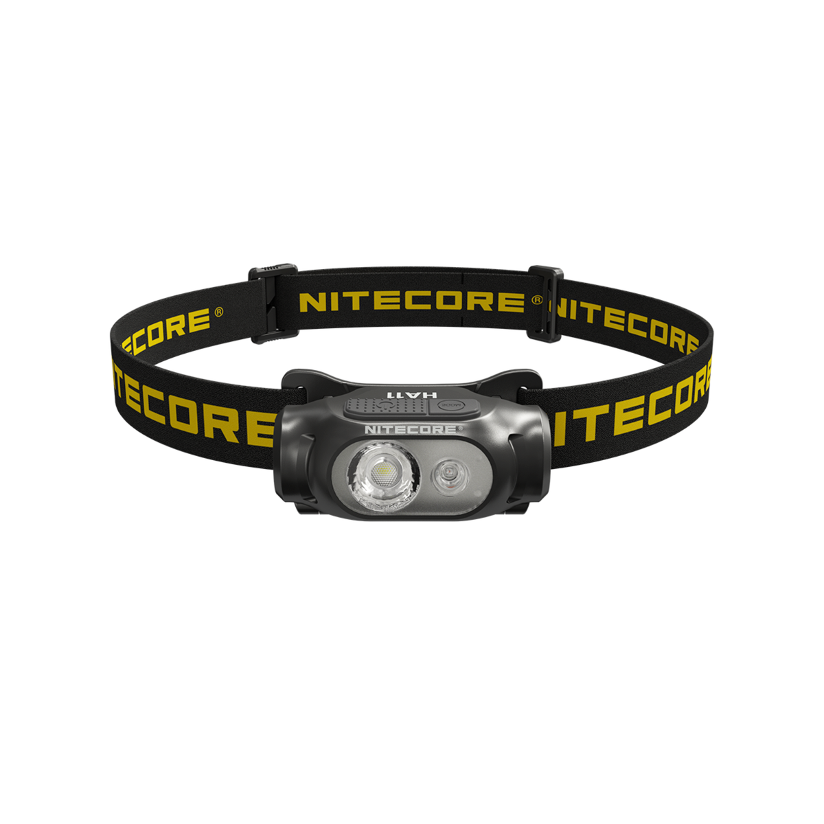 Nitecore HA11 Torcia frontale ultraleggera da 240 lumen con doppia sorgente luminosa bianca e rossa alimentata da una singola batteria AA o Li-Ion. ideale per trekking e trail running