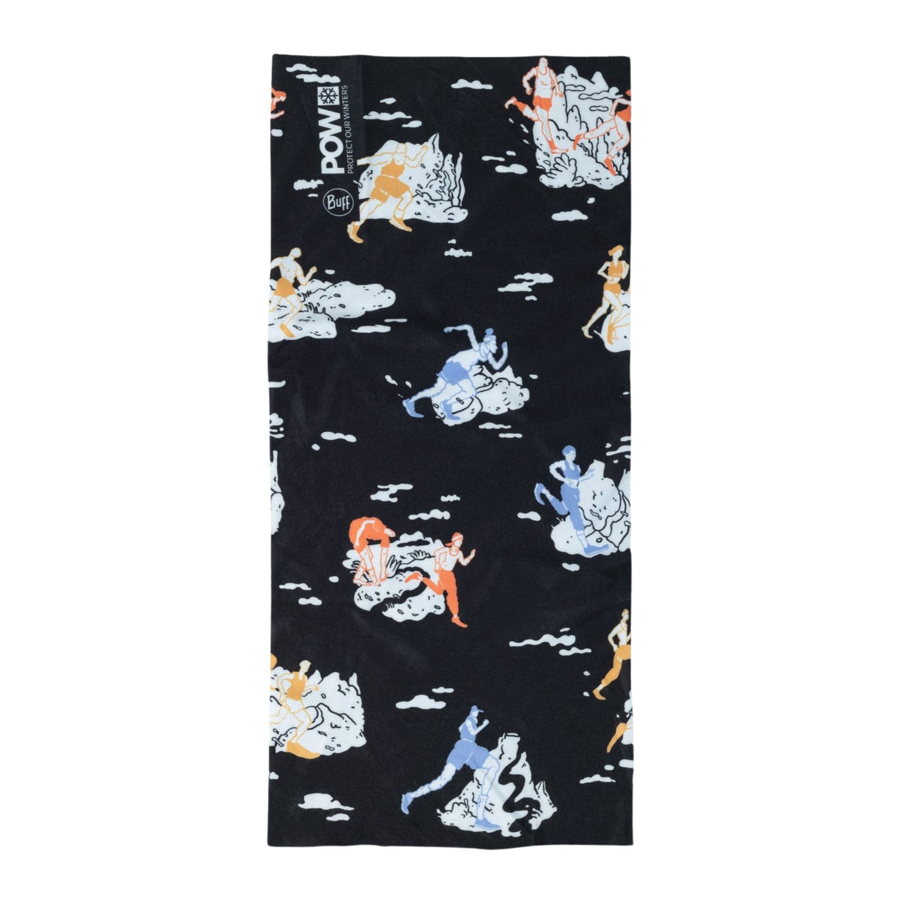 BUFF | COOLNET UV NECKWEAR - POW RUNNERS IN MOTION BLACK - Scaldacollo con protezione solare