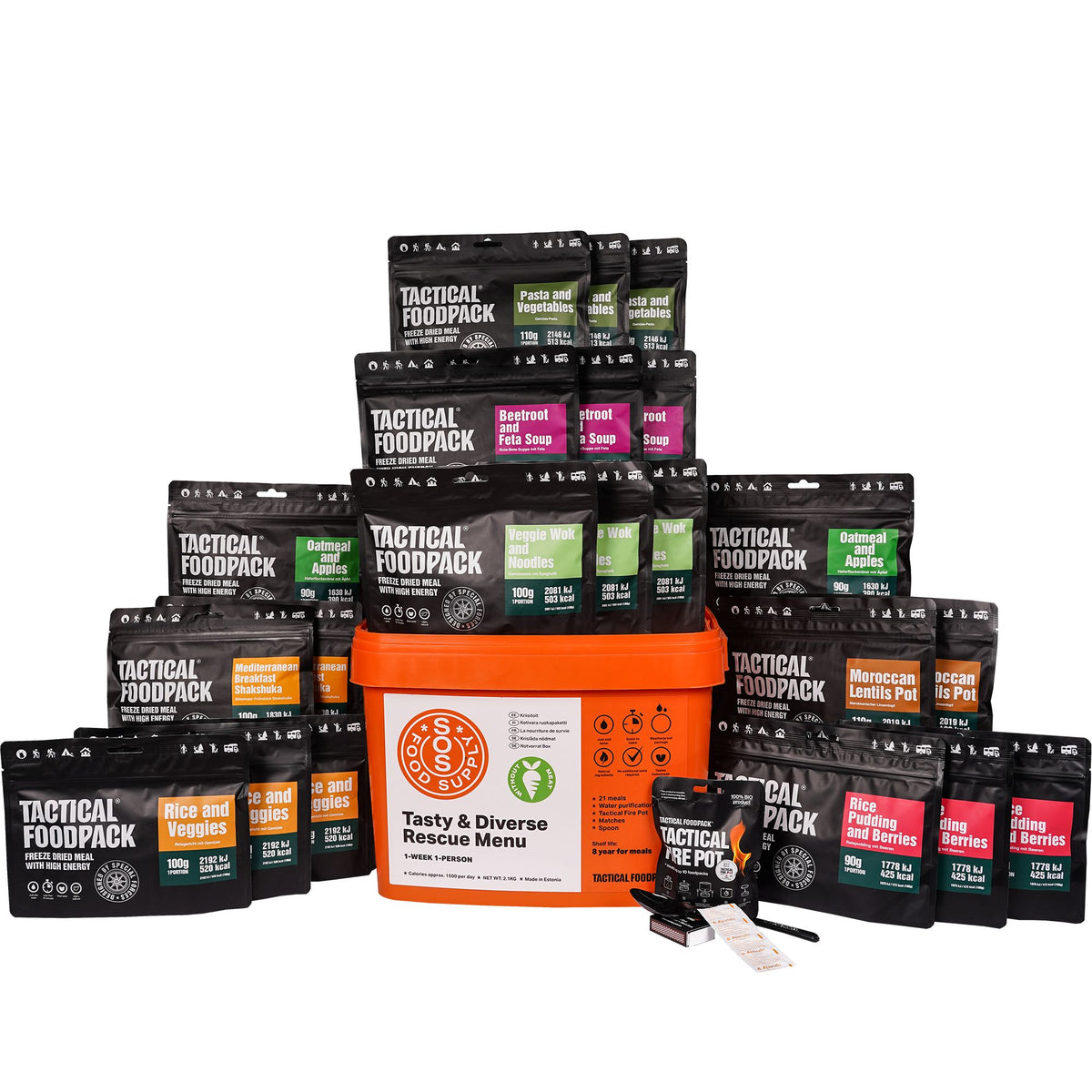 Tactical Foodpack | SOS Without Meat 2100g - Menù vegetariano