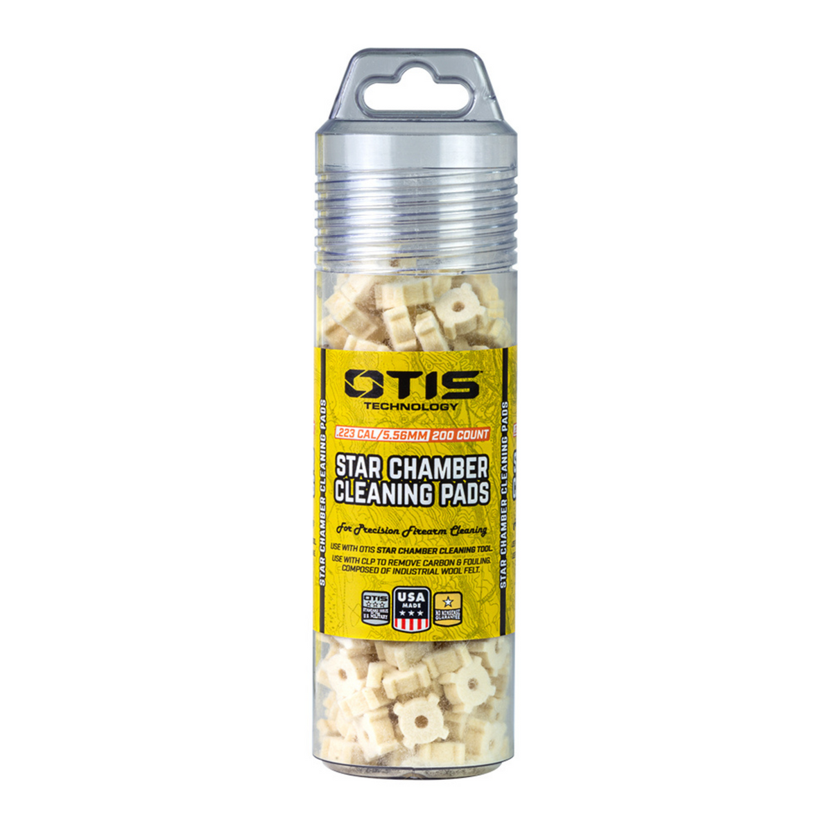 OTIS TECH | STAR CHAMBER CLEANING PADS 5.56 MM / .223 - Feltrini per camera di cartuccia .223, pack da 200