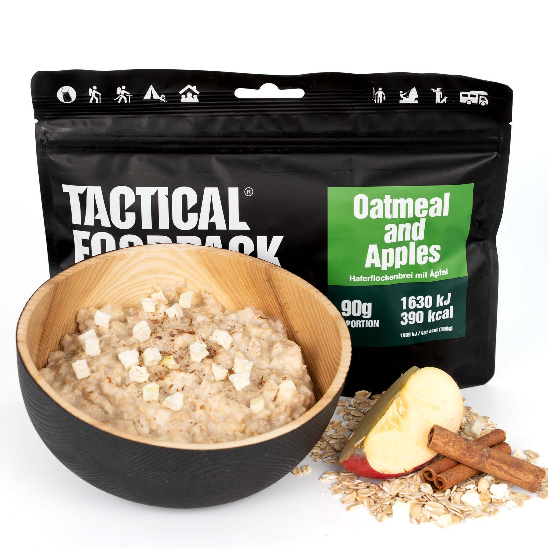 Tactical Foodpack | Oatmeal and Apples 90g - Farina d'avena e mele