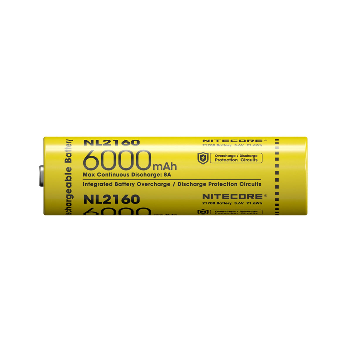NITECORE | NL2160 - Batteria Li-ion 21700 da 6000 mAh