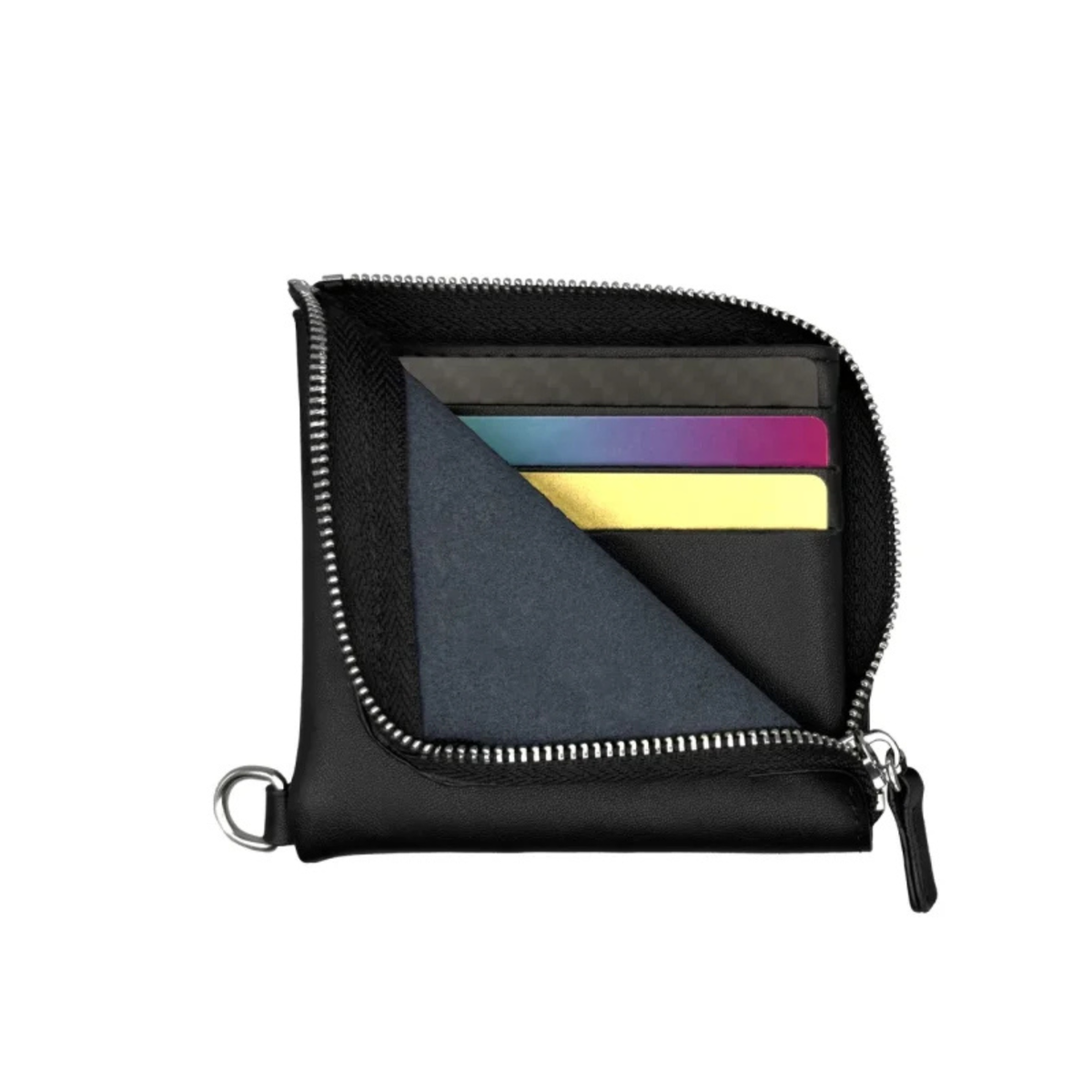 Extrema Ratio The Carry Zip Leather Wallet: Portafoglio compatto realizzato in pelle di alta qualità con chiusura a zip perimetrale. Caratterizzato dal logo Extrema Ratio impresso a caldo e dotato di anello a D esterno per l'aggancio di cordini o catene. Design robusto ed elegante per l'organizzazione sicura di contanti e carte.