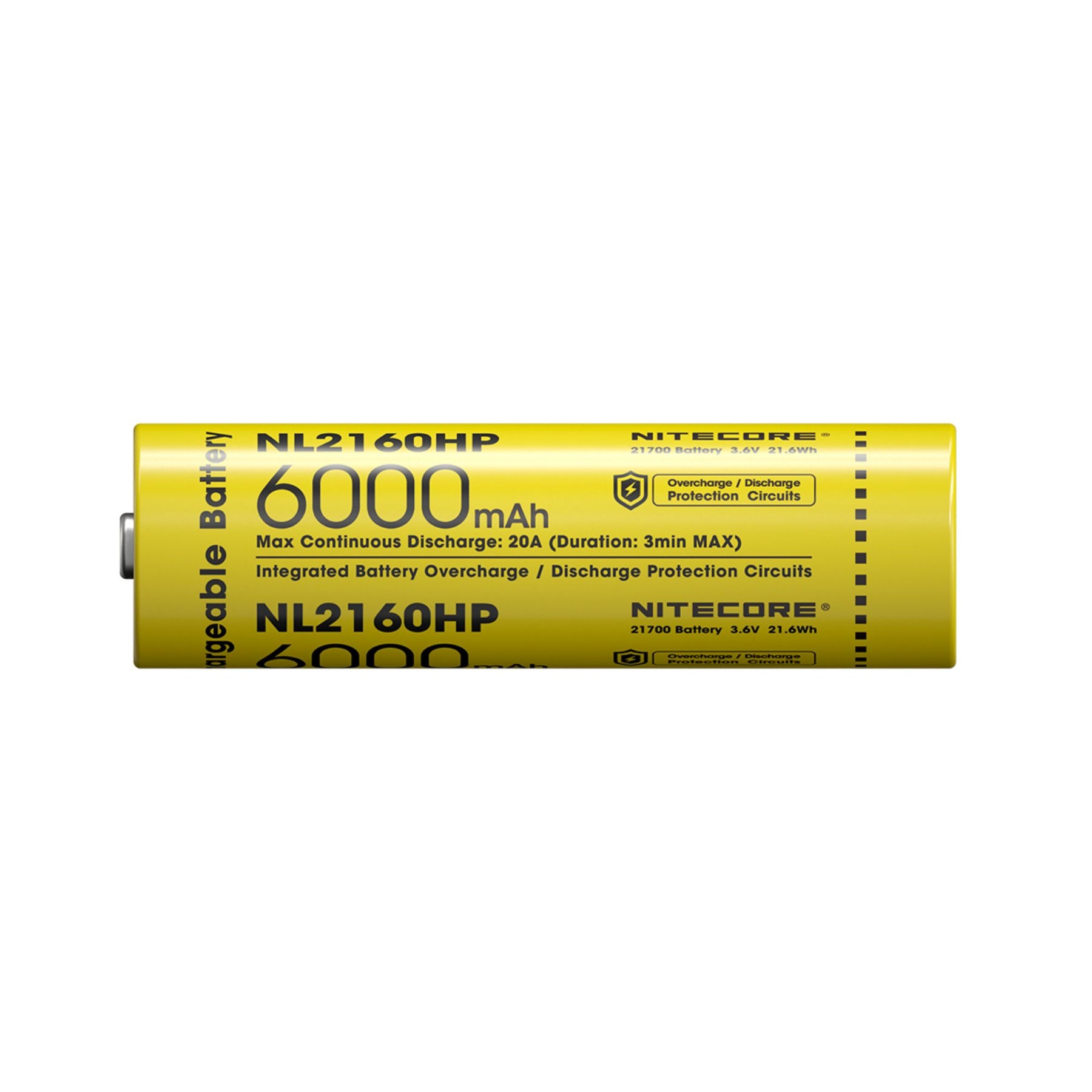 NITECORE | NL2160HP - Batteria Li-ion 21700 da 6000 mAh