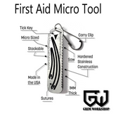 GRIM WORKSHOP |FIRST AID MICRO TOOL - Portachiavi con ago da sutura
