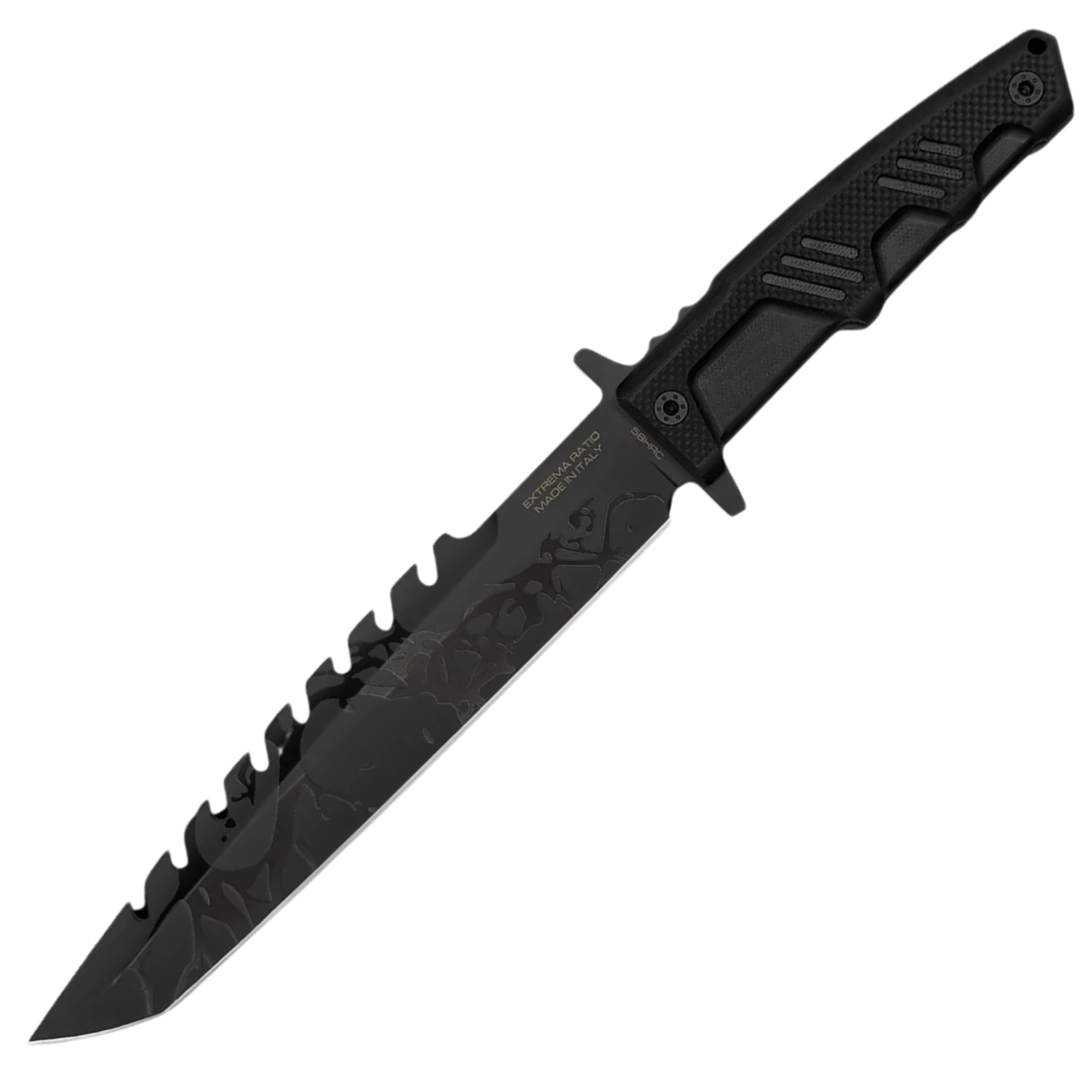 Extrema Ratio Harpoon F EVO Limited Edition: Coltello a lama fissa tattico in serie limitata di 150 esemplari. Lama in acciaio N690 con seghettatura dorsale. Impugnatura ergonomica in G10 e fodero tecnico incluso. Pezzo da collezione per professionisti e appassionati.