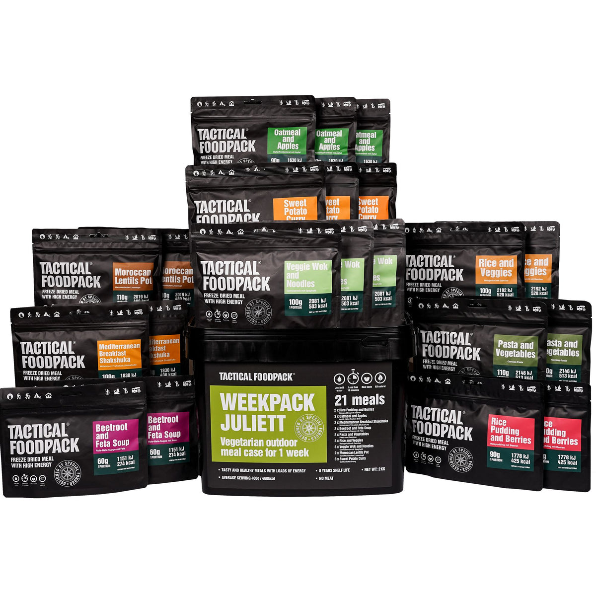 Tactical Foodpack | Weekpack Juliett 2010g - Menù vegetariano