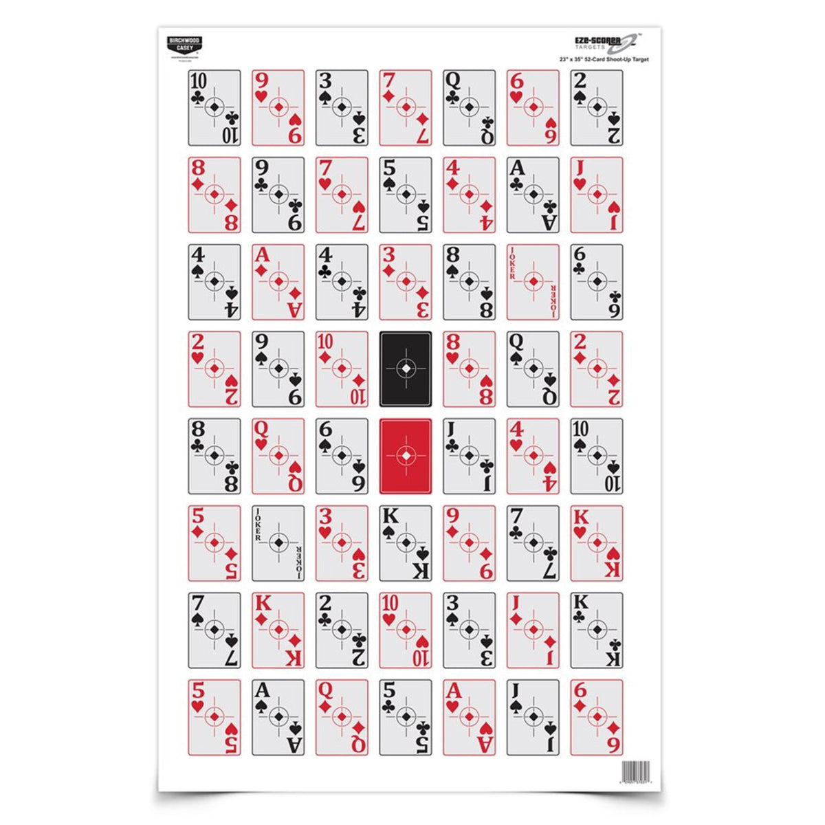 BIRCHWOOD CASEY | EZE-SCORER 52-CARD SHOOT-UP 23" X 35" - Bersagli
