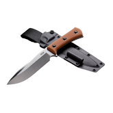 TRC Apocalypse Vanadis 4 Extra, coltello a lama fissa da sopravvivenza e outdoor, lama in acciaio Vanadis 4 Extra, manico in Micarta marrone e fodero Kydex nero