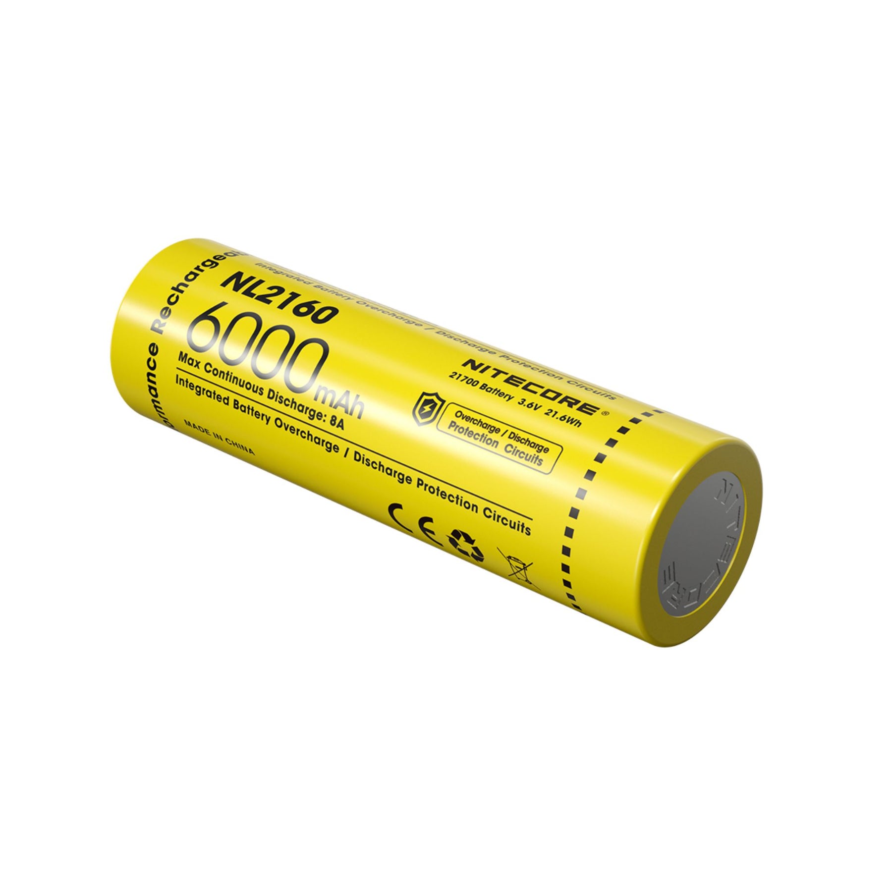 NITECORE | NL2160 - Batteria Li-ion 21700 da 6000 mAh