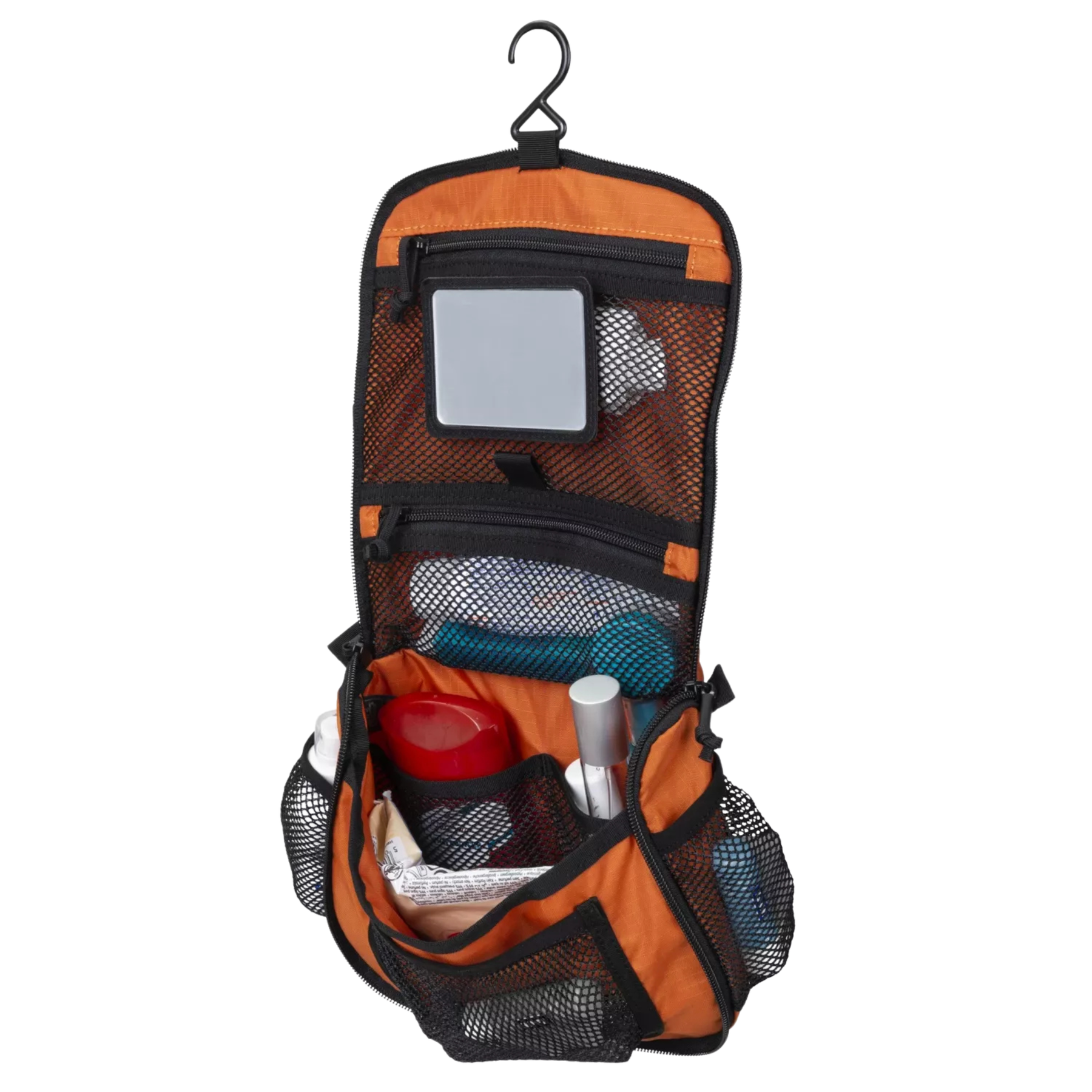 Helikon-Tex Travel Toiletry Bag, necessaire da bagno e trousse da viaggio, borsa appendibile con tasche a rete e pannello in velcro per patch, kit igienico da campeggio e trekking, su backpacco.it