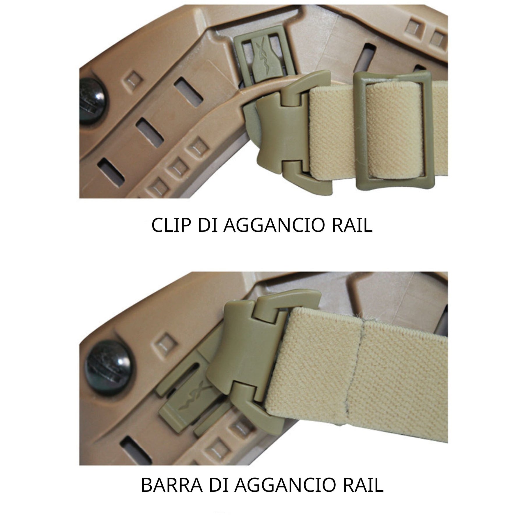 WILEYX | SPEAR RAS ARC RAIL Black - Adattatore per casco  ARC compatibile