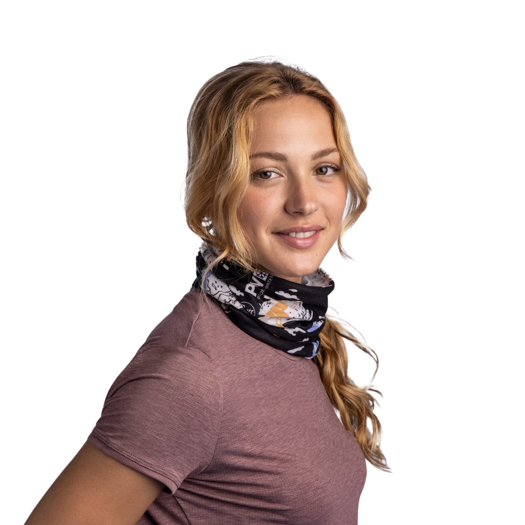 BUFF | COOLNET UV NECKWEAR - POW RUNNERS IN MOTION BLACK - Scaldacollo con protezione solare