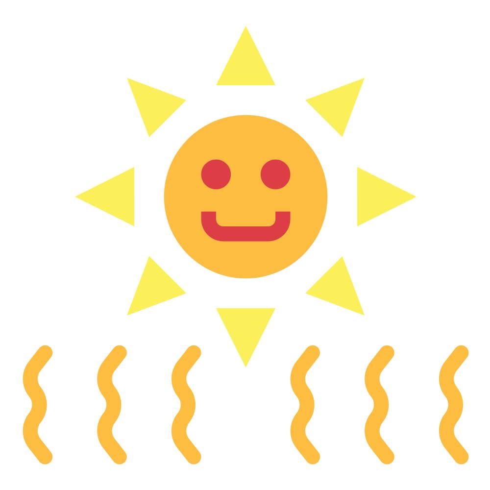 Sole che emette i raggi UV
