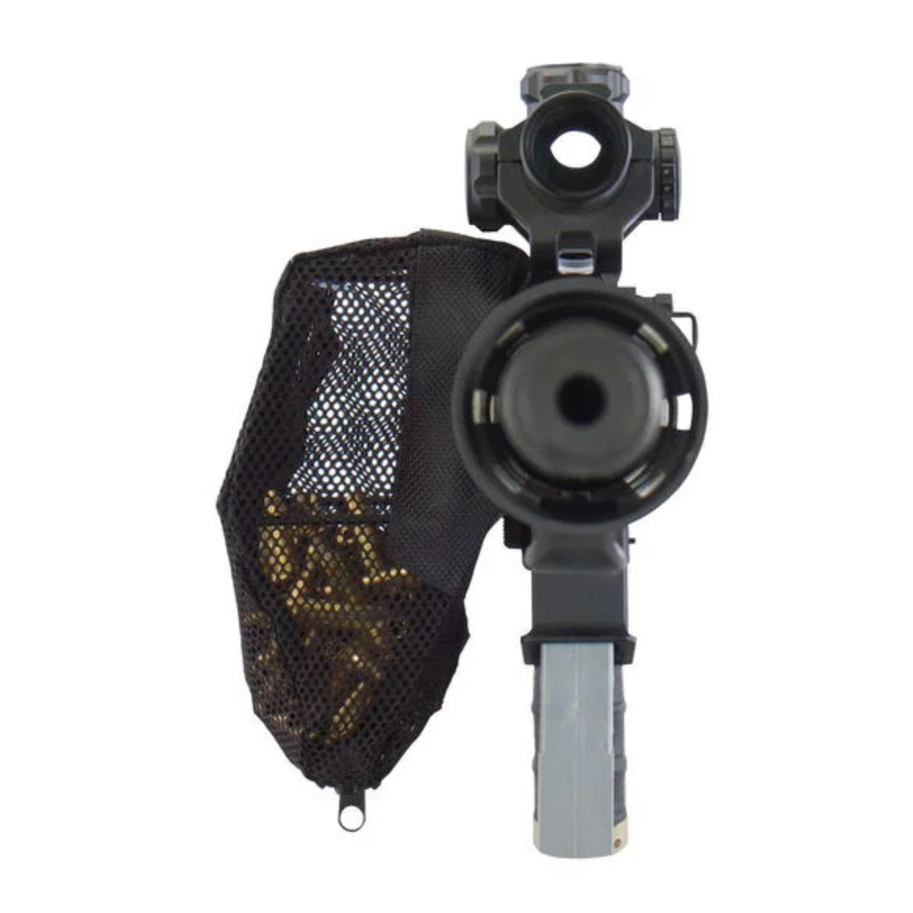 Caldwell AR Pic Rail Brass Catcher, rete nera cattura bossoli in nylon con attacco Picatinny per fucili, accessorio per tiro sportivo e ricarica munizioni, SU BACKPACCO.IT