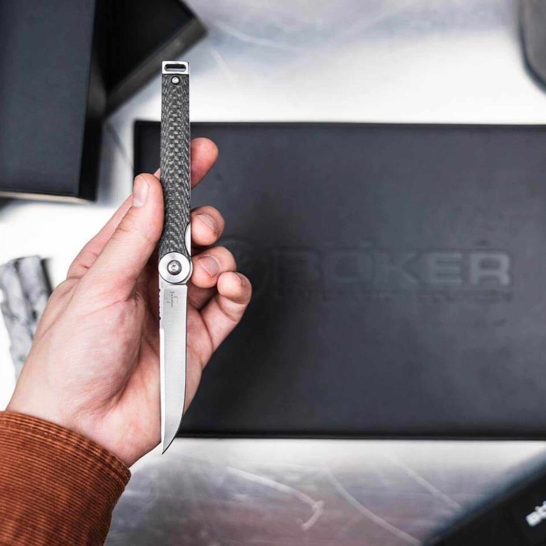 BOKER | KAIZEN CARBON S35VN - Coltello chiudibile EDC