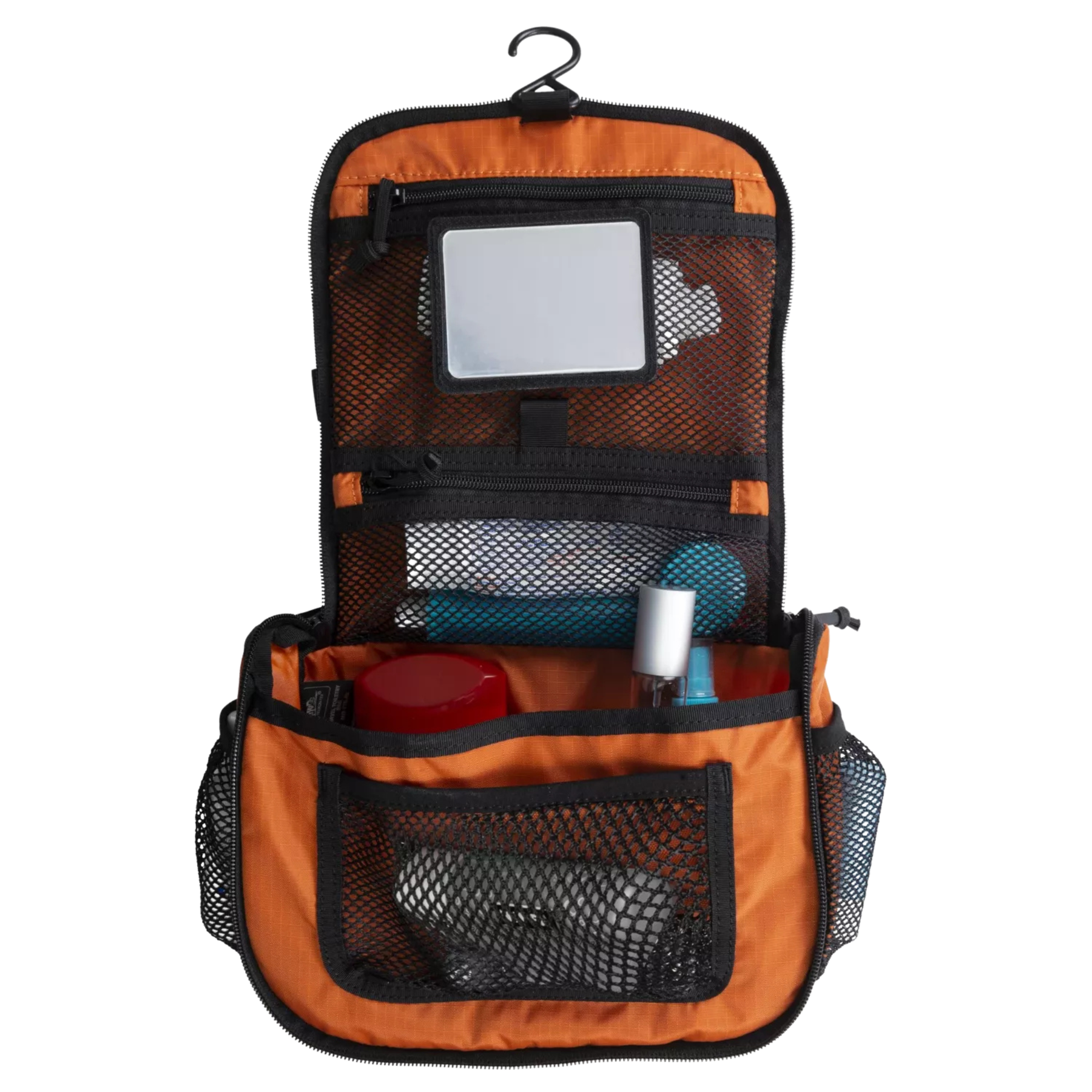 Helikon-Tex Travel Toiletry Bag, necessaire da bagno e trousse da viaggio, borsa appendibile con tasche a rete e pannello in velcro per patch, kit igienico da campeggio e trekking, su backpacco.it