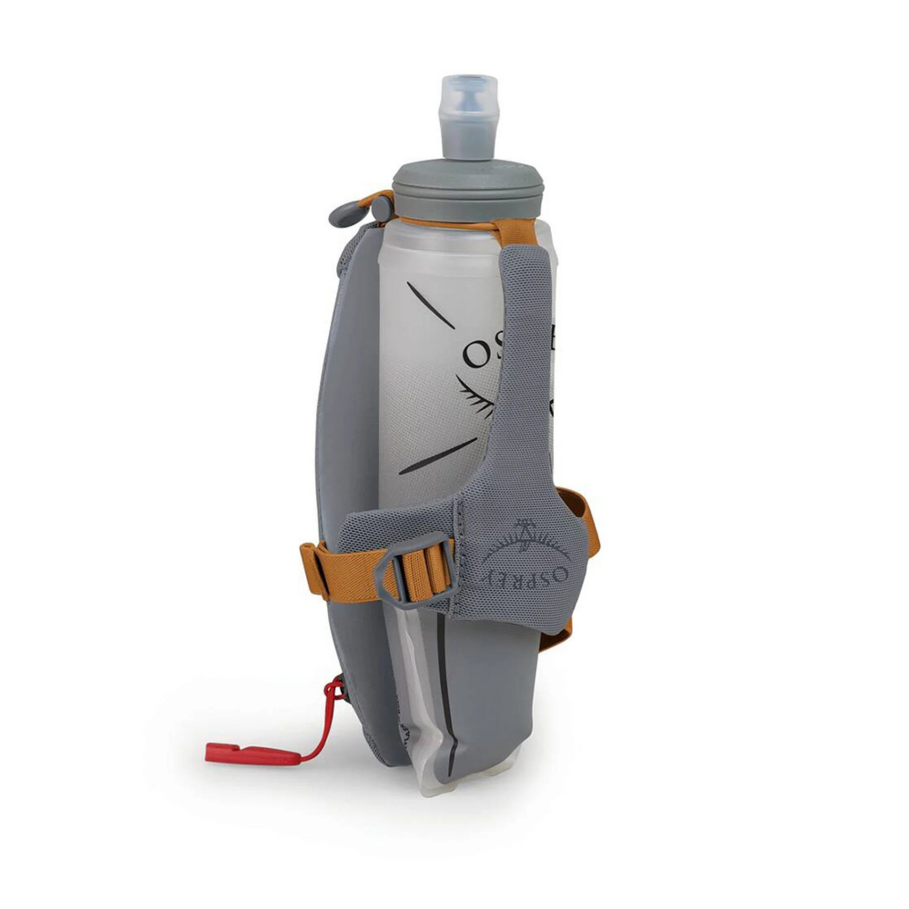 Osprey Duro/Dyna Handheld Flask, borraccia collassabile con impugnatura ergonomica, valvola a morso e tasca con zip, ideale per trail running, escursioni e attività outdoor leggere, su backpacco.it