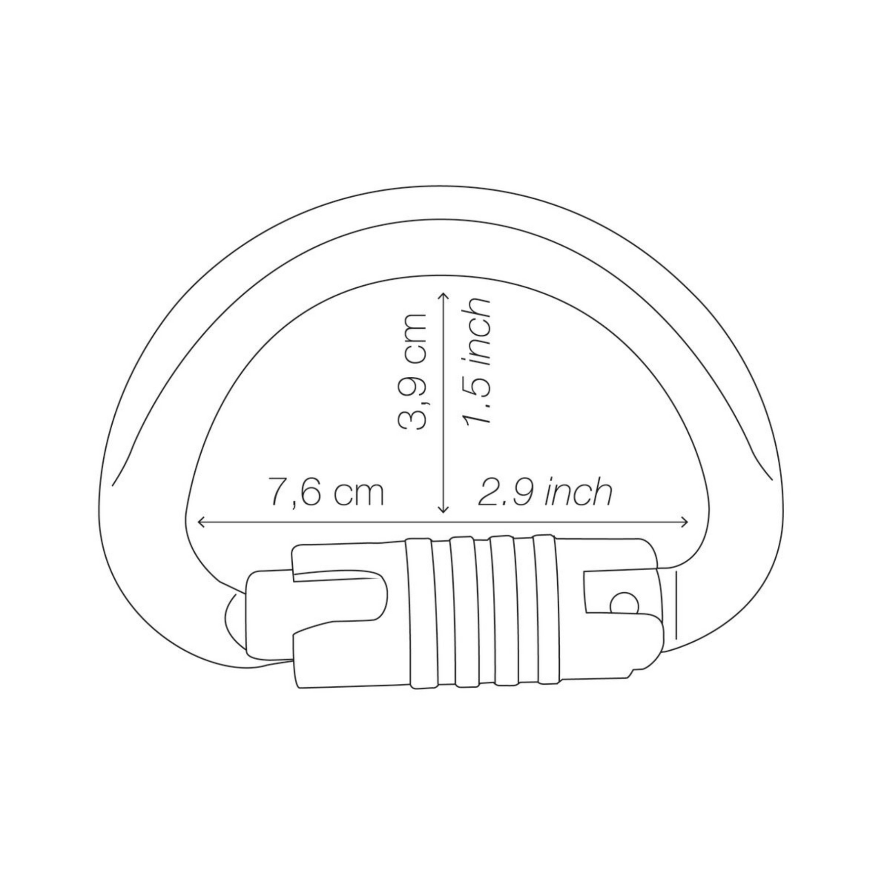 PETZL | OMNI - Moschettone semicircolare multidirezionale